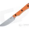 Smith & Sons Shoal Stonewashed AEB-L Orange G10 Fixed Blade -EDC (Every Day Carry) Shop sm19211 1