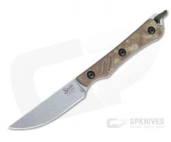 Smith & Sons Shoal Stonewashed AEB-L Marsh Grass Richlite Fixed Blade