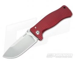 LionSteel SR-1 Red Integral Aluminum Folder Satin D2 Blade