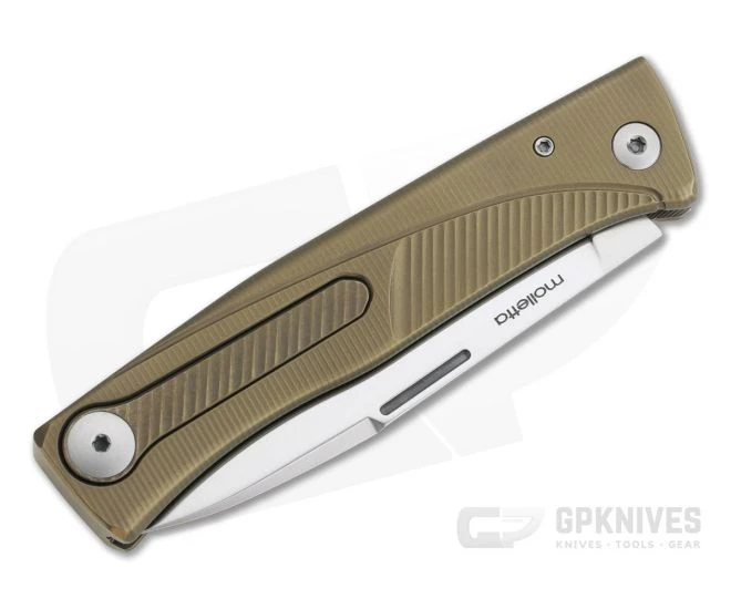 LionSteel Thrill Integral Bronze Titanium Slip Joint H.WAYL Hidden Clip M390 TL-BR 4 LionSteel Thrill Integral Bronze Titanium Slip Joint H.WAYL Hidden Clip M390 TL-BR - Image 2