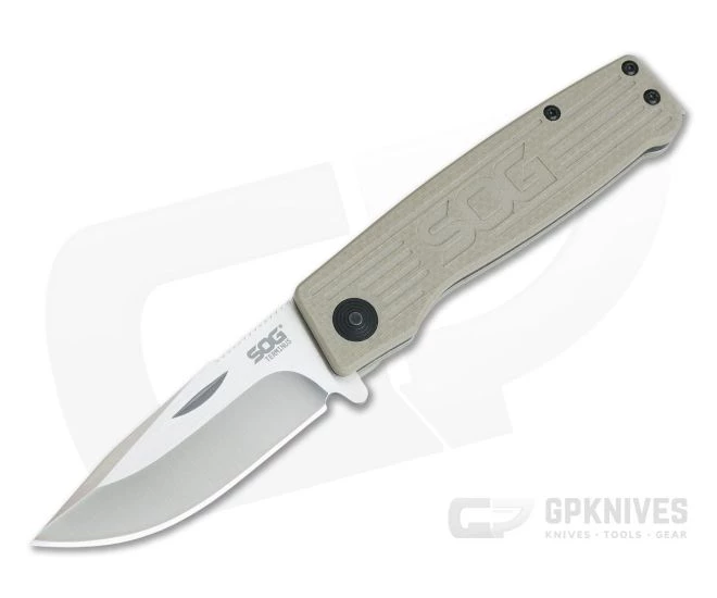 SOG Terminus Satin BD1 Tan G10 Slip Joint Folder TM1001-BX 5 SOG Terminus Satin BD1 Tan G10 Slip Joint Folder TM1001-BX - Image 3