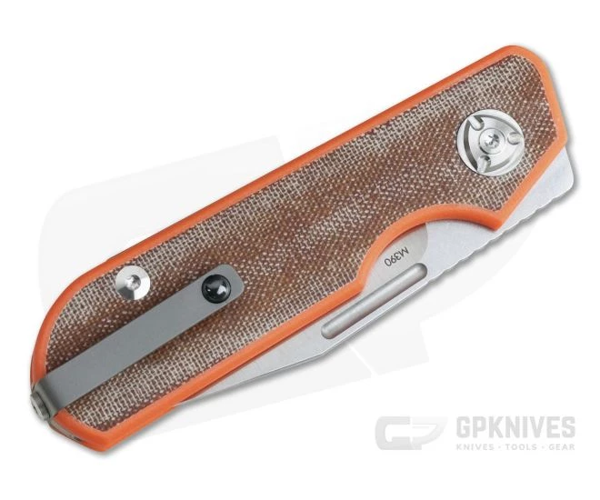 Liong Mah Design Traveler Clip Point Natural Micarta M390 Slip Joint 4 Liong Mah Design Traveler Clip Point Natural Micarta M390 Slip Joint - Image 2