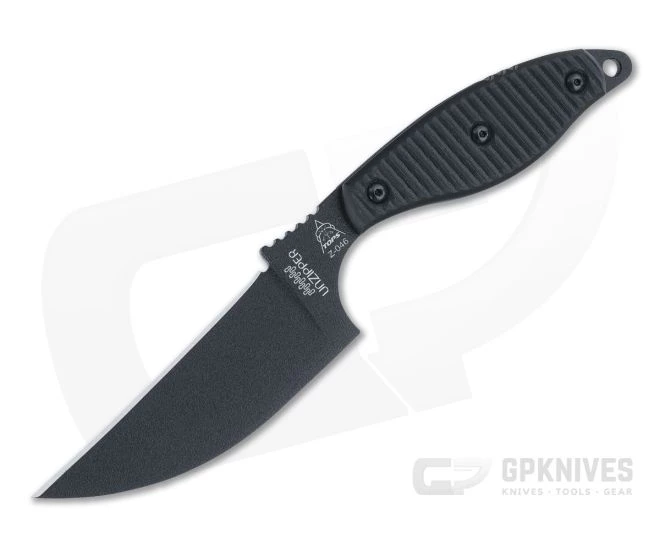 TOPS Knives Unzipper 1095 Black G10 Reverse Edge Pikal Fixed Blade UNZ-01 3 TOPS Knives Unzipper 1095 Black G10 Reverse Edge Pikal Fixed Blade UNZ-01