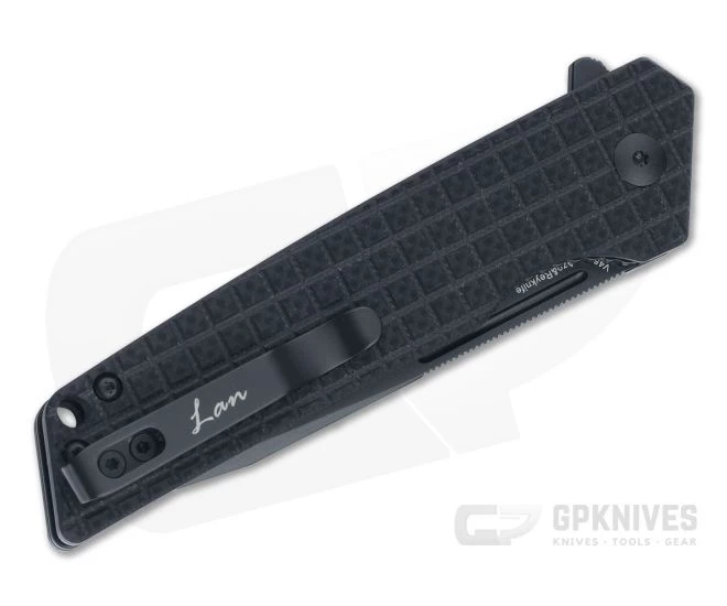 Kizer Vanguard Lan Tanto Black N690 Grid Milled Black G10 Liner Lock Flipper V4577N1 4 Kizer Vanguard Lan Tanto Black N690 Grid Milled Black G10 Liner Lock Flipper V4577N1 - Image 2