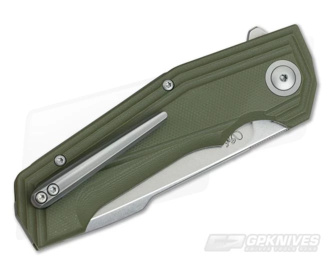 Viper Larius Stonewashed M390 Liner Lock Flipper Milled Green G10 V5960GG 4 Viper Larius Stonewashed M390 Liner Lock Flipper Milled Green G10 V5960GG - Image 2