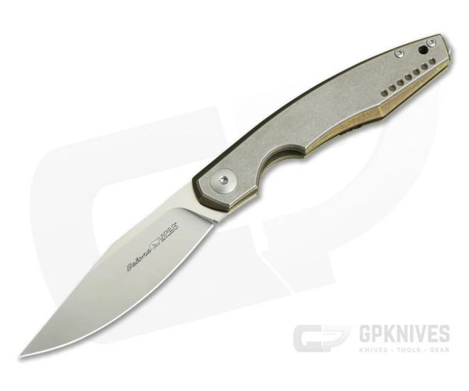 Viper Belone Satin M390 Bronze Titanium Liner Lock Flipper Stonewashed Overlay V5970BRTI 3 Viper Belone Satin M390 Bronze Titanium Liner Lock Flipper Stonewashed Overlay V5970BRTI
