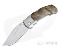 Viper Turn Bolstered Natural Walnut Satin M390 Advanced Back Lock Folder V5986NO