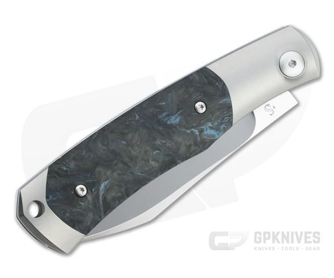 Viper Hug Thiel Design Satin M390 Two Bolsters Dark Matter Blue Carbon Fiber Slip Joint Knife V5994FCB 4 Viper Hug Thiel Design Satin M390 Two Bolsters Dark Matter Blue Carbon Fiber Slip Joint Knife V5994FCB - Image 2
