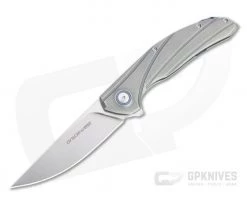 Viper x Anso Orso 2 Flipper Satin LO-QPM 20-4 Stonewashed Titanium Folder V5996TI