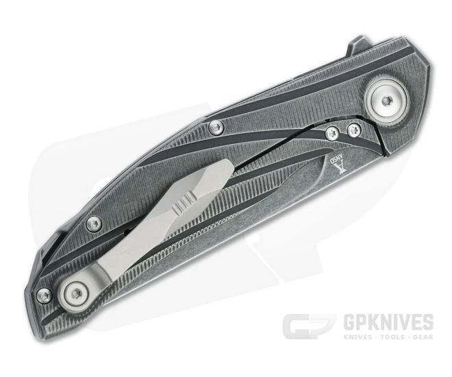 Viper x Anso Orso 2 Flipper Dark Stonewashed LO-QPM 20-4 Titanium Folder V5997TI 4 Viper x Anso Orso 2 Flipper Dark Stonewashed LO-QPM 20-4 Titanium Folder V5997TI - Image 2