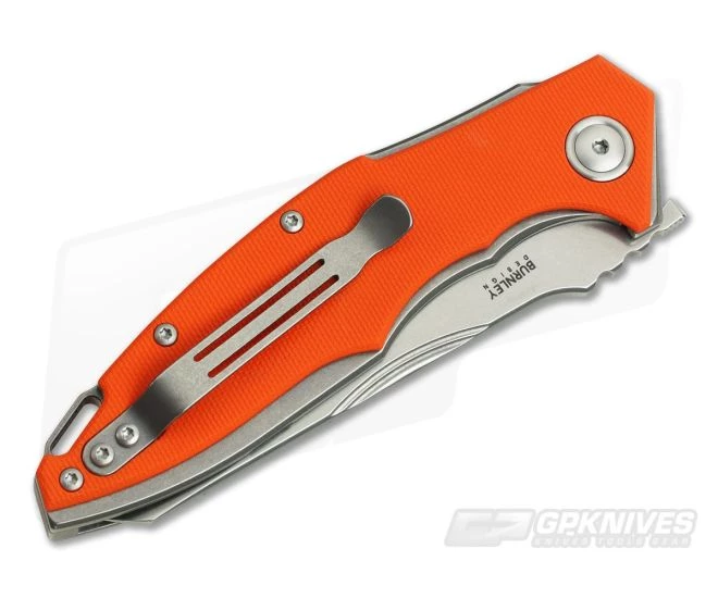 MKM Mikita Burnley Raut M390 Titanium Frame Lock Front Flipper Orange G10 VP01-GF-OR 4 MKM Mikita Burnley Raut M390 Titanium Frame Lock Front Flipper Orange G10 VP01-GF-OR - Image 2