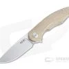 MKM Mikita x Vox Timavo Stonewashed M390 Natural Micarta Liner Lock Flipper VP02-NC