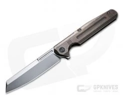 WE Knives Reiver Cleaver Flipper LTD Blasted S35VN Bronze Titanium Folder WE16020-3