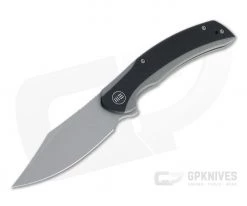 WE Knives Snick Gray Stonewashed 20CV Black G10 Inlaid Nested Frame Lock Flipper WE19022F-1