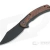 WE Knives Snick Black Stonewashed 20CV Cuibourtia Wood Inlaid Nested Frame Lock Flipper WE19022F-3 -EDC (Every Day Carry) Shop we19022f 3 1 1