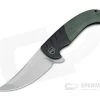 WE Knives x Ochs Curvaceous Blasted 20CV Green Micarta Black Titanium Flipper WE20012-2 -EDC (Every Day Carry) Shop we20012 2 1 1