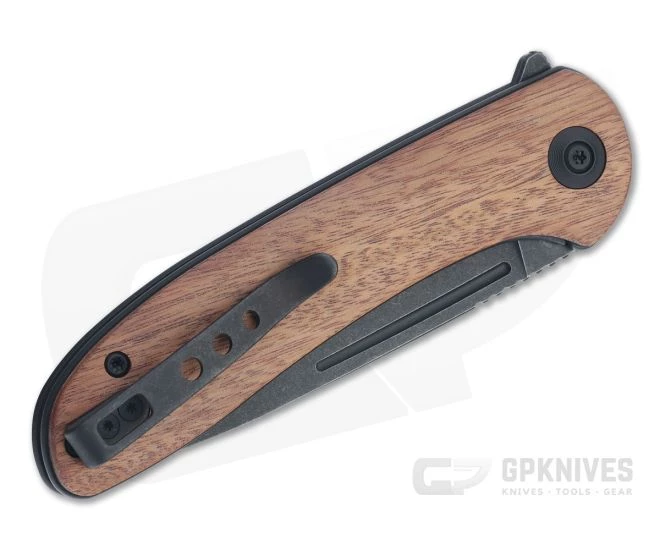 WE Knives Saakshi Black Stonewashed 20CV Cuibourtia Wood Liner Lock Flipper WE20020C-3 4 WE Knives Saakshi Black Stonewashed 20CV Cuibourtia Wood Liner Lock Flipper WE20020C-3 - Image 2