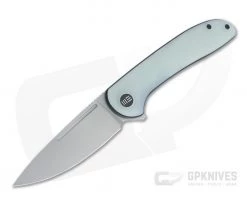 WE Knives Saakshi Stonewashed 20CV Natural G10 Liner Lock Flipper WE20020C-4