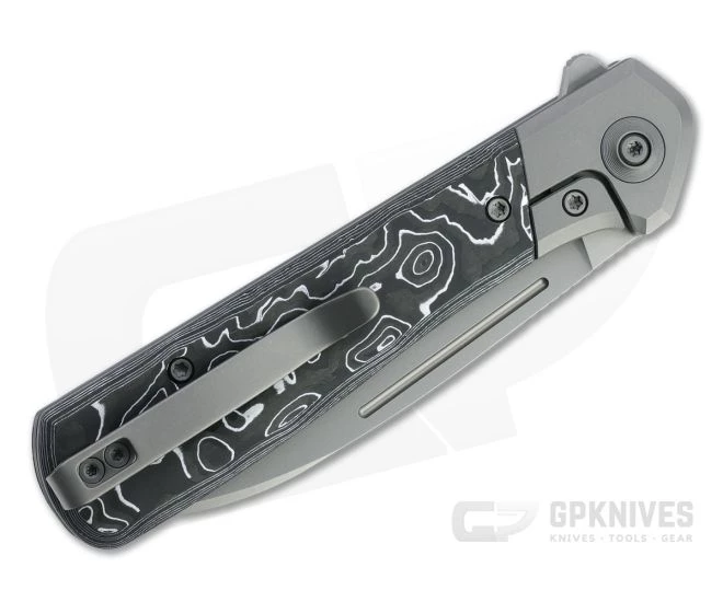 WE Knives Soothsayer Flipper Blasted 20CV Silver Foil Carbon Fiber Folder WE20050-3 4 WE Knives Soothsayer Flipper Blasted 20CV Silver Foil Carbon Fiber Folder WE20050-3 - Image 2