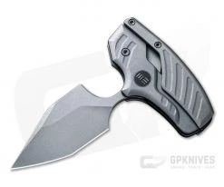 WE Knives Typhoeus Gray Stonewashed 20CV Titanium Adjustable Push Dagger WE21036B-2 -EDC (Every Day Carry) Shop we21036b 2 3