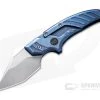 WE Knives Typhoeus Blasted 20CV Blue Stonewashed Titanium Adjustable Push Dagger WE21036B-3 -EDC (Every Day Carry) Shop we21036b 3 1